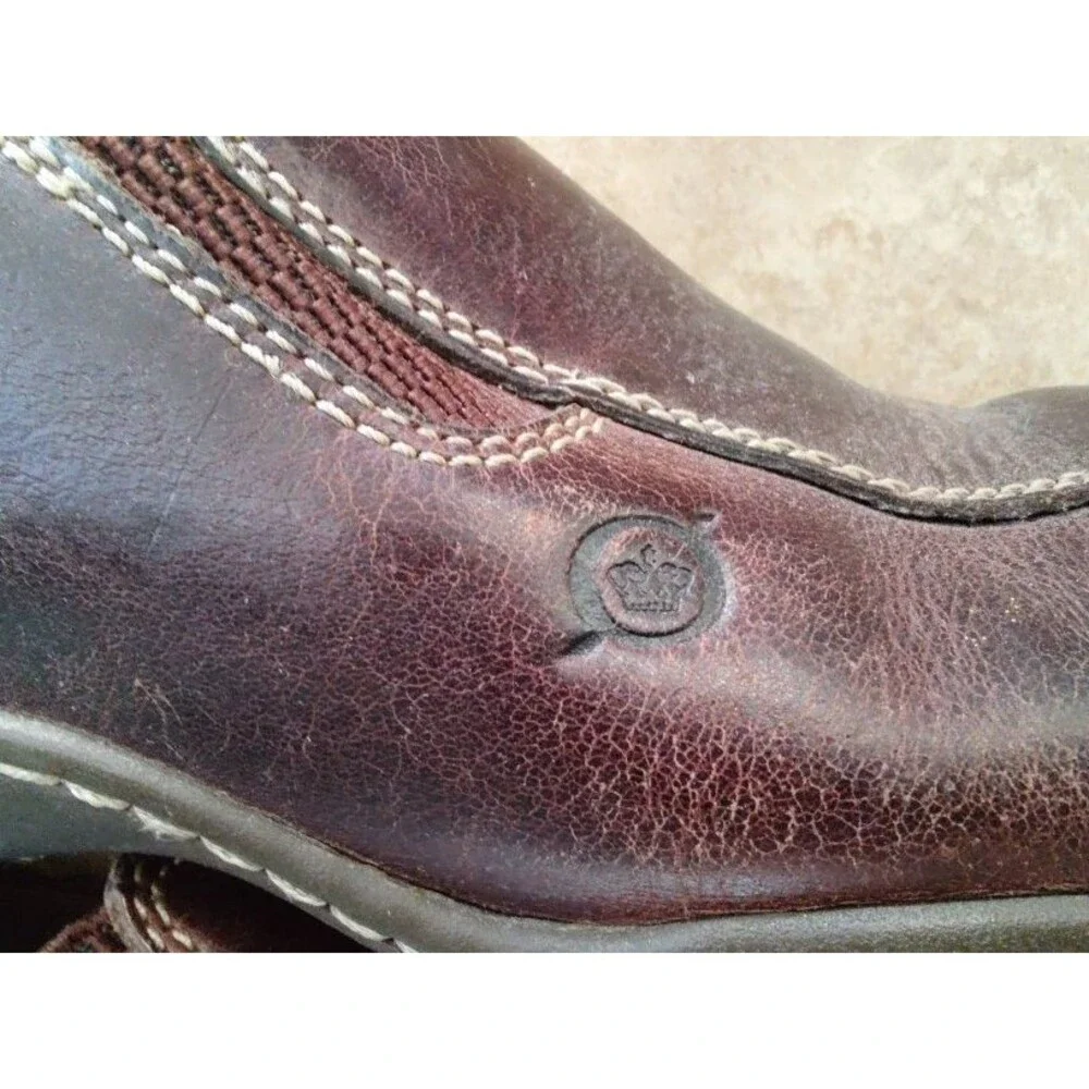 Born Men’s Slip On Casual Brown Leather Upper Shoes Size 7 Eur Size 40